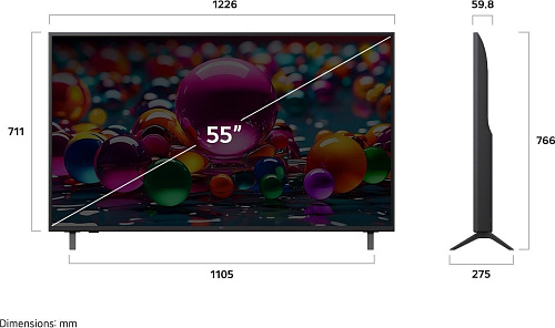 Телевизор LG UHD AI UA75 55UA75009LA