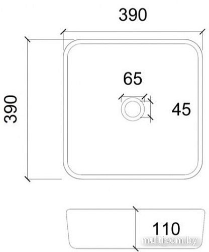 Умывальник Abber Glas AK2311 (прозрачный)