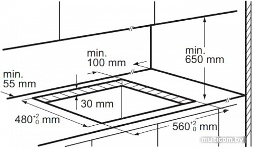 Варочная панель HOMSair HGE643GBK