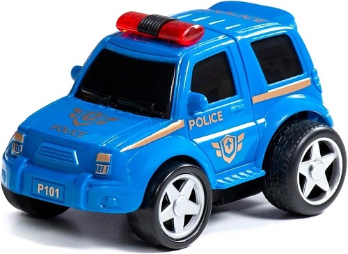 Игрушечный транспорт Полесье Крутой Вираж автомобиль-полиция инерционный 79824 (синий)