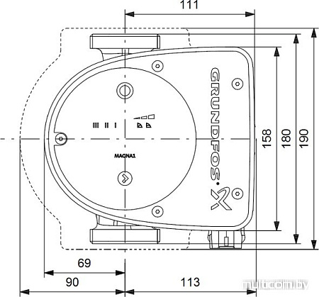 Насос Grundfos Magna1 25-100