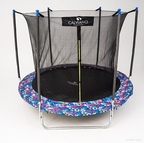 Батут Calviano Smile 183 см-6 ft с внутренней сеткой складной
