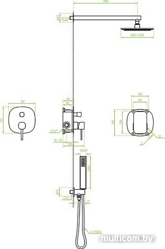 Душевая система Laveo Pola BAP 801P
