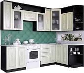 Готовая кухня Артём-Мебель Виола СН-114 со стеклом МДФ 2.6x1.5 Правая (жемчуг текстурный)