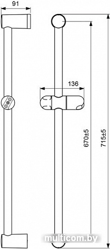 Душевая штанга Vidima Фреш M BA195AA