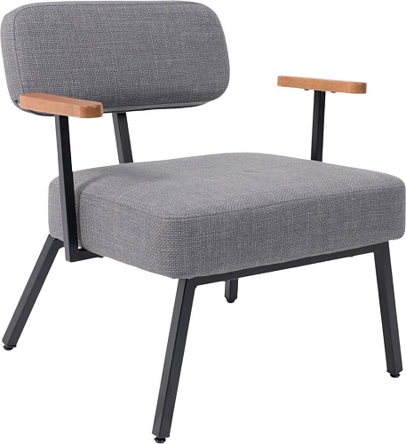 Интерьерное кресло AksHome Booker (серая рогожка BJORN 13/черный)