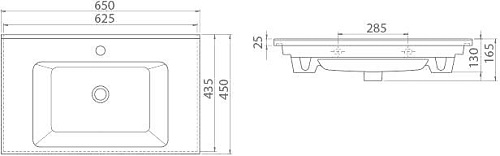 Умывальник CeraStyle Arte 65 067300-u
