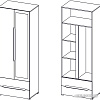 Шкаф распашной Горизонт Вега 2х ств (прованс)