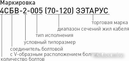 Соединитель болтовой ЗЭТА 4СБВ-2-005 (70-120) zeta11047