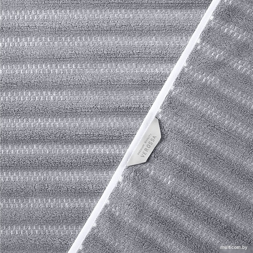 Полотенце Verossa Wave&pixels 70x140 (графит/белый)