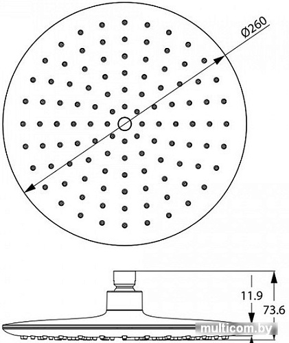 Верхний душ IDDIS 200SWRPi64
