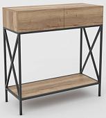 Консольный стол Hype Mebel Лесс 100x40 (черный/дуб галифакс натуральный)