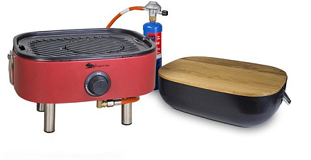 Портативный газовый гриль Sahara Mini BBQ (серебристый)