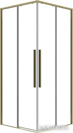 Душевой уголок Grossman Galaxy 100x100x195 300.K33.01.1010.32.00 (золото сатин/прозрачное стекло)