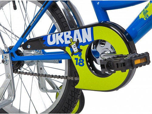 Детский велосипед Novatrack Urban 18 (синий/желтый, 2019)