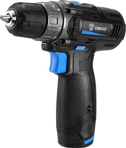 Дрель-шуруповерт Deko DKCD12 083-1113 (с 2-мя АКБ, кейс)