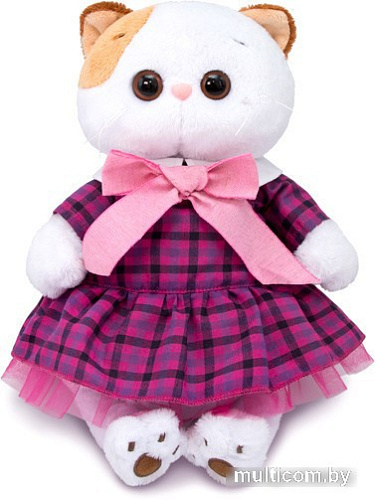 Классическая игрушка BUDI BASA Collection Кошечка Ли-Ли в платье в клетку LK24-040 (24 см)