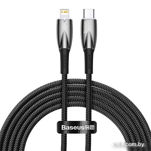 Кабель Baseus Glimmer Series USB Type-C - Lightning (2 м, черный)