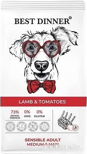 Сухой корм для собак Best Dinner Adult Sensible Medium & Maxi Lamb & Tomatoes (3 кг)