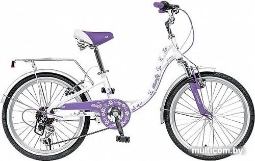 Детский велосипед Novatrack Butterfly 20 (белый/фиолетовый, 2019) 20SH6V.BUTTERFLY.VL9