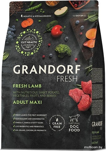 Сухой корм для собак Grandorf Adult Maxi Breeds Fresh Lamb&Sweet Potato 10 кг