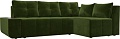 Угловой диван Mebelico Амадэус 109692 (правый, микровельвет, зеленый)
