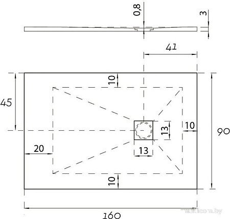Душевой поддон Aquanet Pleasure New 160x90 258881