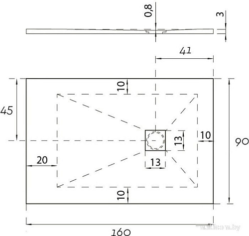 Душевой поддон Aquanet Pleasure New 160x90 258881