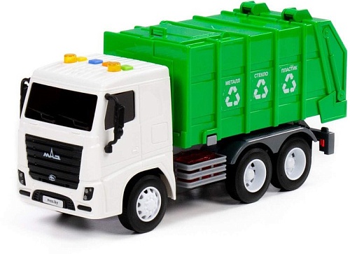 Грузовик Полесье Маз Коммунальный инерционный со звком и светом 94070