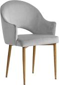 Стул-кресло Atreve Amber (серебристый/дуб)