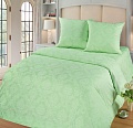 Постельное белье Миланика Изумруд 1.5сп простыня на резинке (поплин-жаккард)