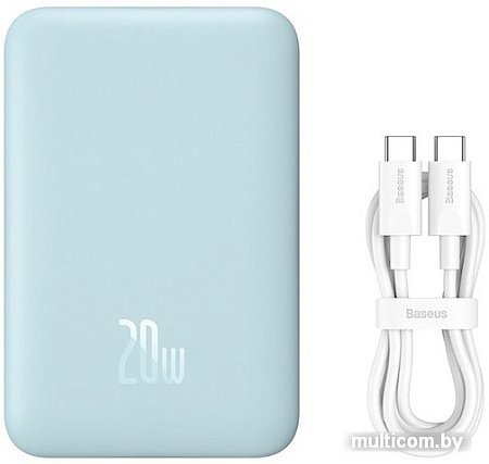 Внешний аккумулятор Baseus Magnetic Mini Wireless Fast Charge Power Bank 10000mAh 20W (голубой)