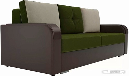 Диван Лига диванов Мейсон 102141 (зеленый/коричневый/бежевый)