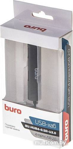 USB-хаб Buro BU-HUB4-0.5R-U2.0
