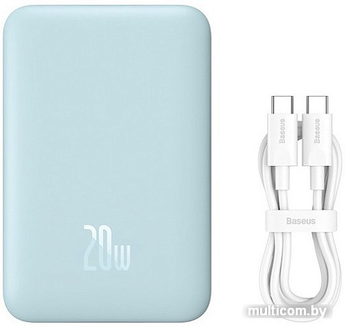 Внешний аккумулятор Baseus Magnetic Mini Wireless Fast Charge Power Bank 10000mAh 20W (голубой)