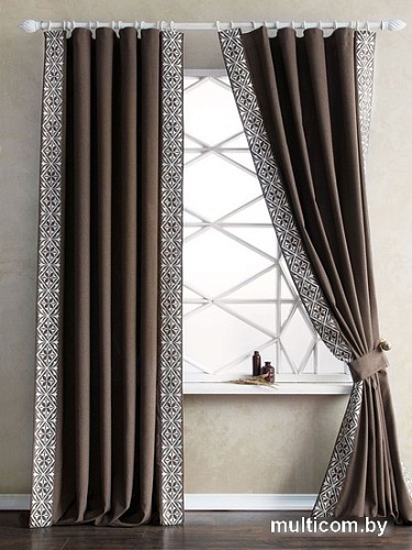 Комплект штор Pasionaria Дюпон 400x230 (2 шт, коричневый)