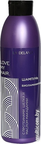 Шампунь Liv Delano Биоламинирование с протеинами шелка и маслом макадамии 1 л