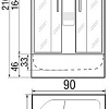 Душевая кабина River Nara Light 90/46 MT