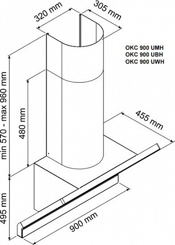 Кухонная вытяжка Hansa OKC 900 UMH