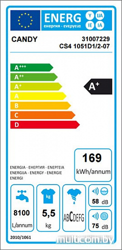 Стиральная машина Candy CS4 1051D1/2-07