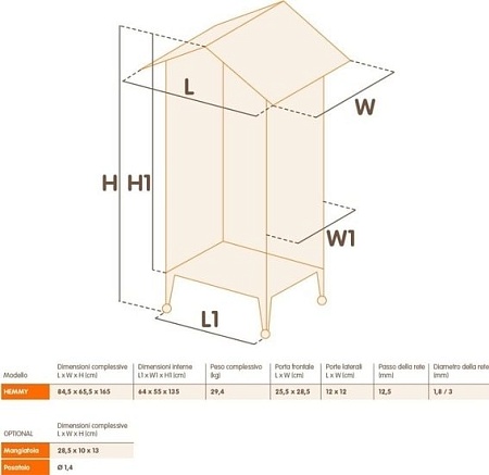 Клетка Ferplast Hemmy 56160514