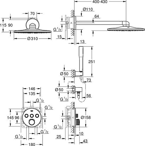 Душевая система Grohe Grohtherm SmartControl 34705000