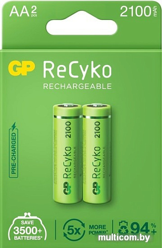 Аккумулятор GP ReCyko AA 2100mAh 2 шт.