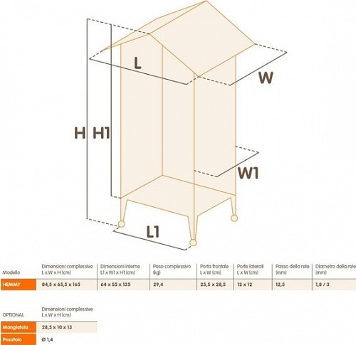 Клетка Ferplast Hemmy 56160514