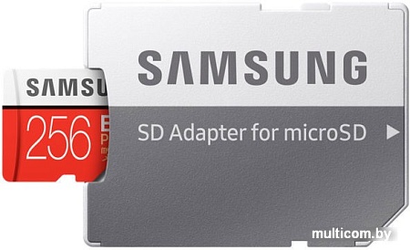 Карта памяти Samsung EVO Plus microSDXC UHS-I, U3 + адаптер 256GB