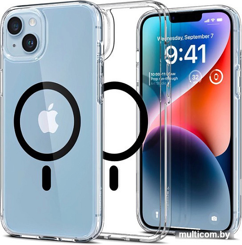 Чехол для телефона Spigen Ultra Hybrid Mag Magsafe iPhone 14 Plus ACS04903 (черный)