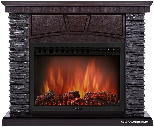 Портал Firelight Porto 30 (камень черный/шпон венге)