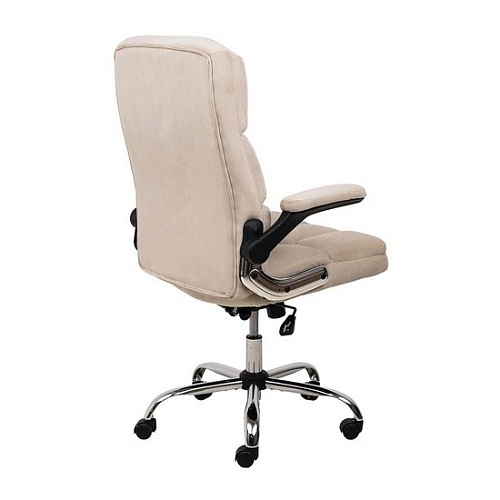 Кресло AksHome Caesar Chrome (вельвет, светло-бежевый)