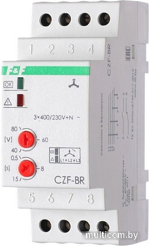 Реле контроля фаз Евроавтоматика F&F CZF-BR EA04.001.003