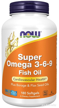 БАД Now Foods Super Omega 3-6-9 (180 капсул)